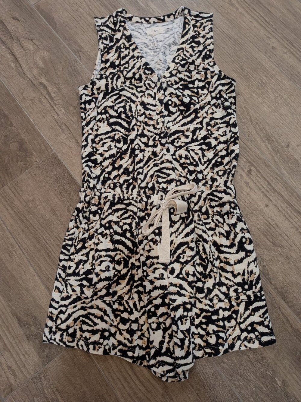 Lou & Grey Sleeveless Animal Print Romper